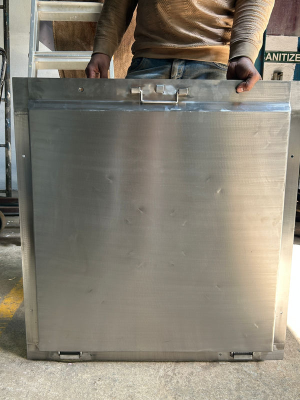 Diamond-SS Stainless Steel Sump Cover | 2ft x 2ft Opening Size | SS304/SS316 Hygienic Water Tank Cover